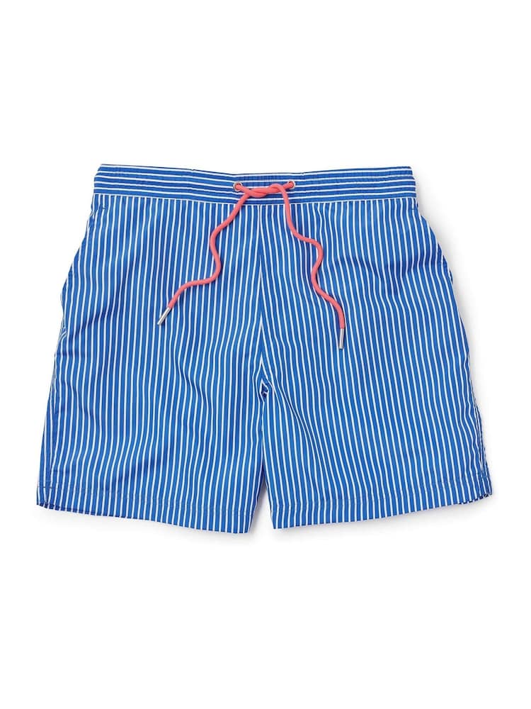 The Savile Row Company Green Navy Palm Print Recycled Swim Shorts - Image 1 of 2