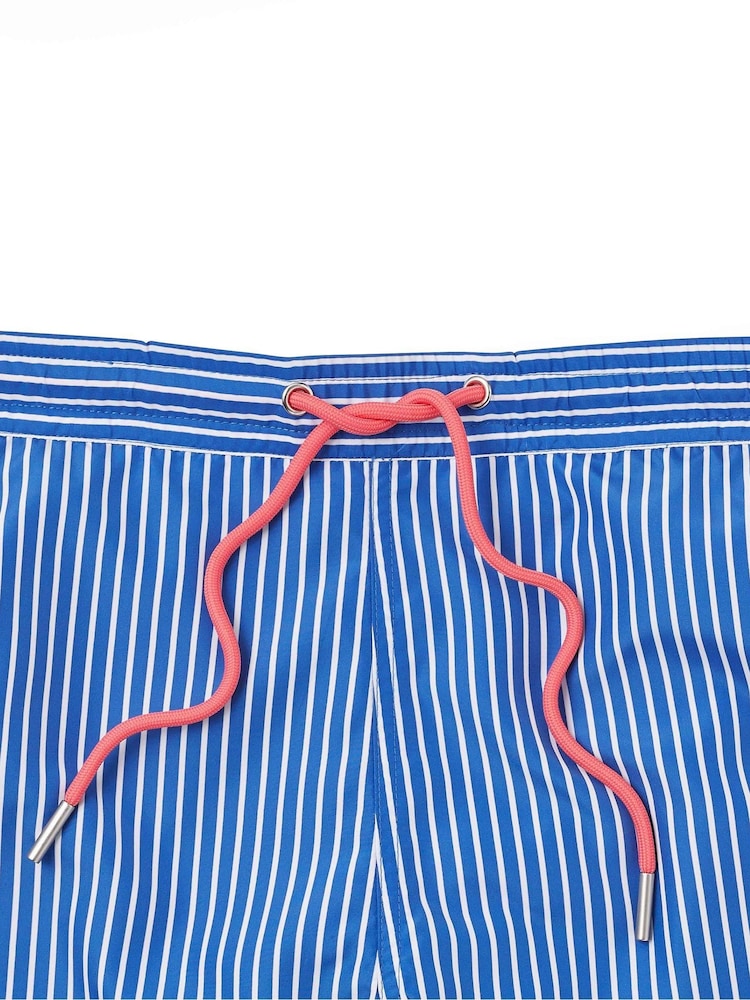 The Savile Row Company Green Navy Palm Print Recycled Swim Shorts - Image 2 of 2