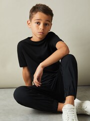 Reiss Black Bless Teen Crew Neck T-Shirt - Image 2 of 4