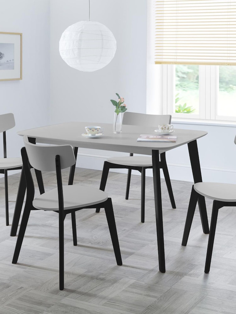 Julian Bowen Grey and Black Casa Rectangular Dining Table - Image 1 of 6 Julian Bowen Grey and Black Casa Rectangular Dining Table - Image 1 of 6