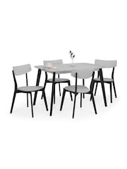 Julian Bowen Grey and Black Casa Rectangular Dining Table - Image 5 of 6