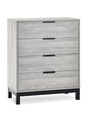 Julian Bowen Grey and Oak Bali 4 Drawer Chest - Image 3 of 6