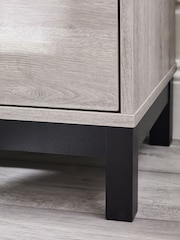 Julian Bowen Grey and Oak Bali 4 Drawer Chest - Image 5 of 6