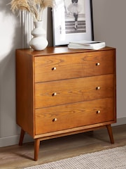 Julian Bowen Ash Lowry 3 Drawer Chest - Image 1 of 5