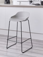 Julian Bowen Light Grey Set Of 2 Rocco Stools - Image 1 of 5