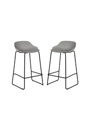 Julian Bowen Light Grey Set Of 2 Rocco Stools - Image 4 of 5