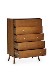 Julian Bowen Ash Lowry 5 Drawer Chest - Image 4 of 5