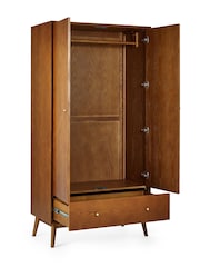 Julian Bowen Ash Lowry Double 1 Drawer Wardrobe - Image 4 of 6