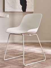 Julian Bowen White Set Of 2 Rocco Chairs - Image 1 of 4