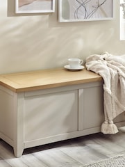 Julian Bowen Elephant Grey Richmond Storage Bench - Image 1 of 6