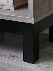 Julian Bowen Grey Oak Bali 1 Drawer Bedside Table - Image 5 of 6