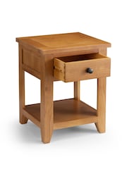 Julian Bowen Oak Astoria 1 Drawer Lamp Table - Image 2 of 6