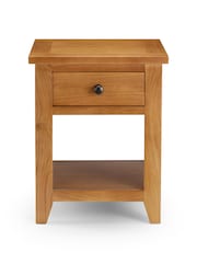 Julian Bowen Oak Astoria 1 Drawer Lamp Table - Image 3 of 6