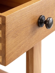 Julian Bowen Oak Astoria 1 Drawer Lamp Table - Image 4 of 6