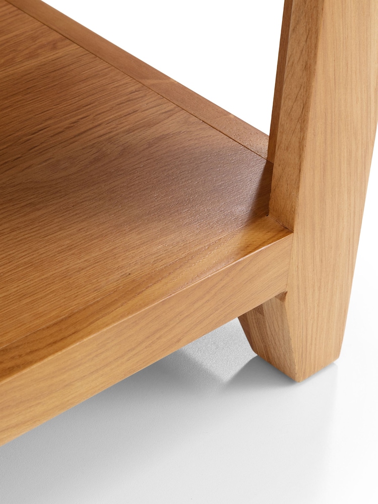 Julian Bowen Oak Astoria 1 Drawer Lamp Table - Image 6 of 6