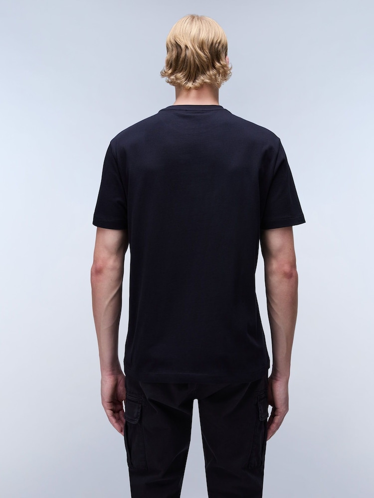 Napapijri Box 100% Cotton Short Sleeve Black T-Shirt - Image 2 of 6