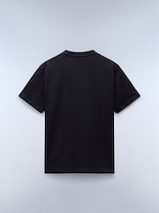 Napapijri Box 100% Cotton Short Sleeve Black T-Shirt - Image 5 of 6