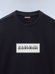 Napapijri Box 100% Cotton Short Sleeve Black T-Shirt - Image 6 of 6