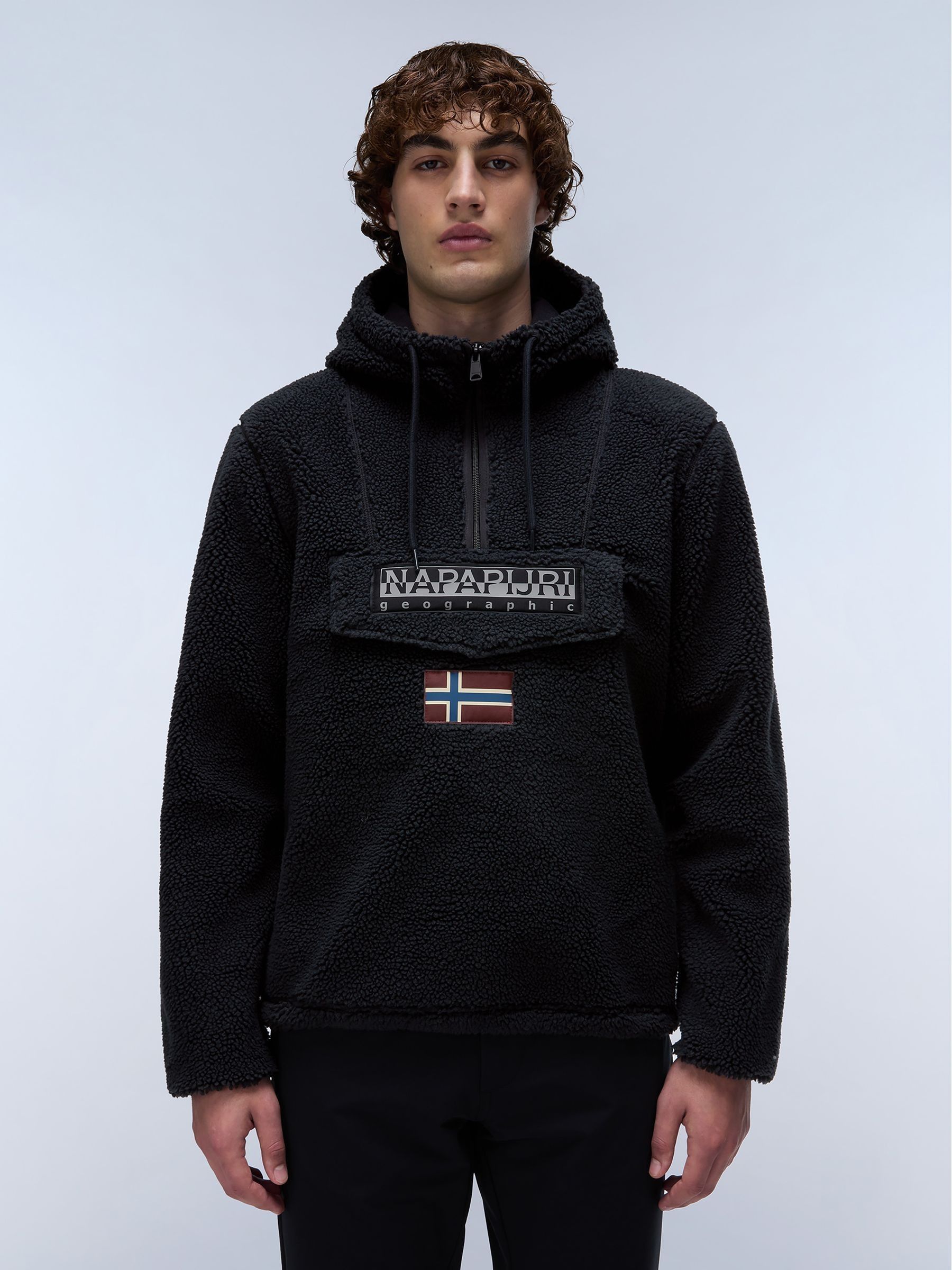 Buy Napapijri Burgee Fleece Black Hoodie from Next USA