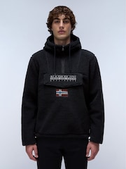 Napapijri Burgee Fleece Black Hoodie - Image 1 of 6