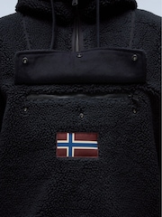 Napapijri Burgee Fleece Black Hoodie - Image 4 of 6