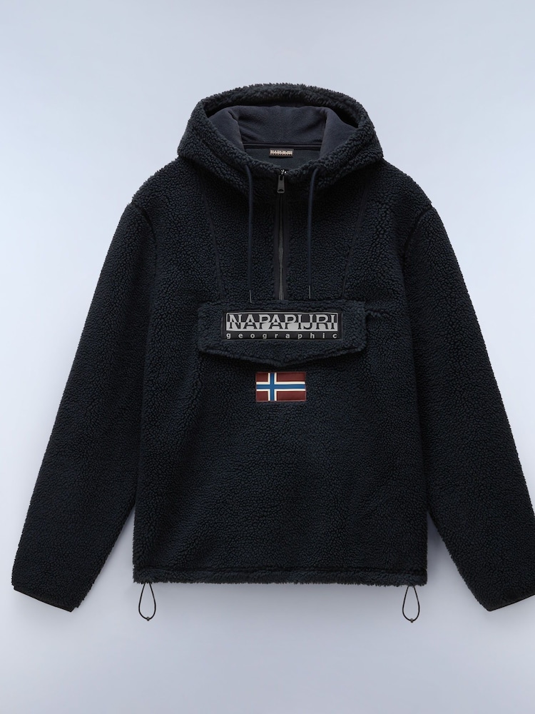 Napapijri Burgee Fleece Black Hoodie - Image 5 of 6