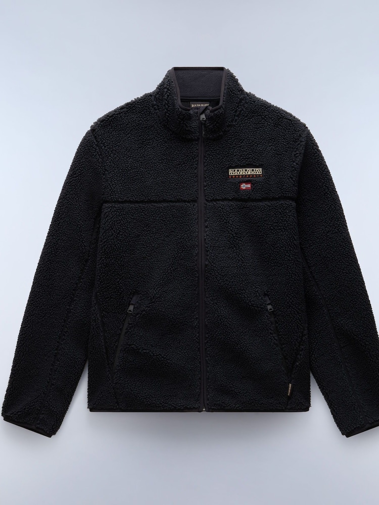 Napapijri Tynik Full-Zip Fleece Black Hoodie - Image 4 of 5