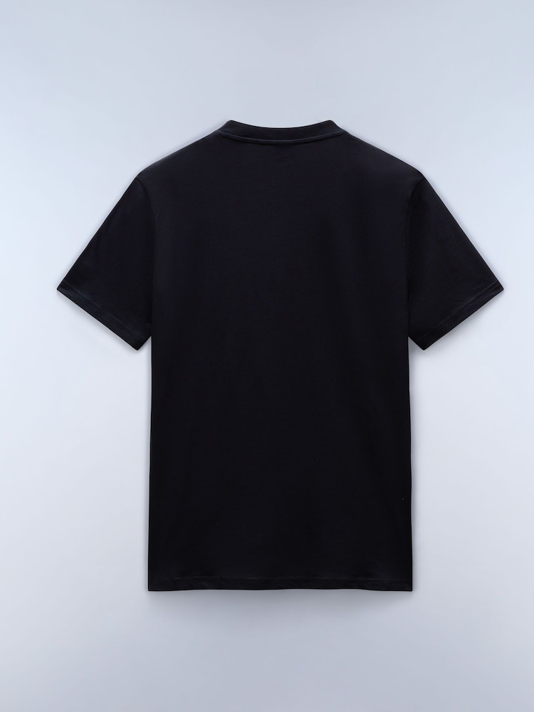 Napapijri Aylmer Black Short Sleeve 100% Cotton T-Shirt - Image 5 of 5