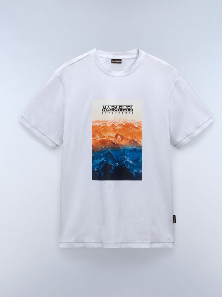 Napapijri Rollin Short Sleeve White 100% Cotton T-Shirt - Image 3 of 4