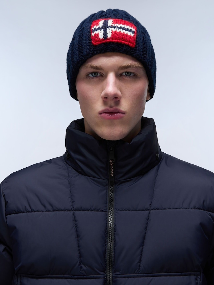 Napapijri Blue Semiury Beanie - Image 4 of 4