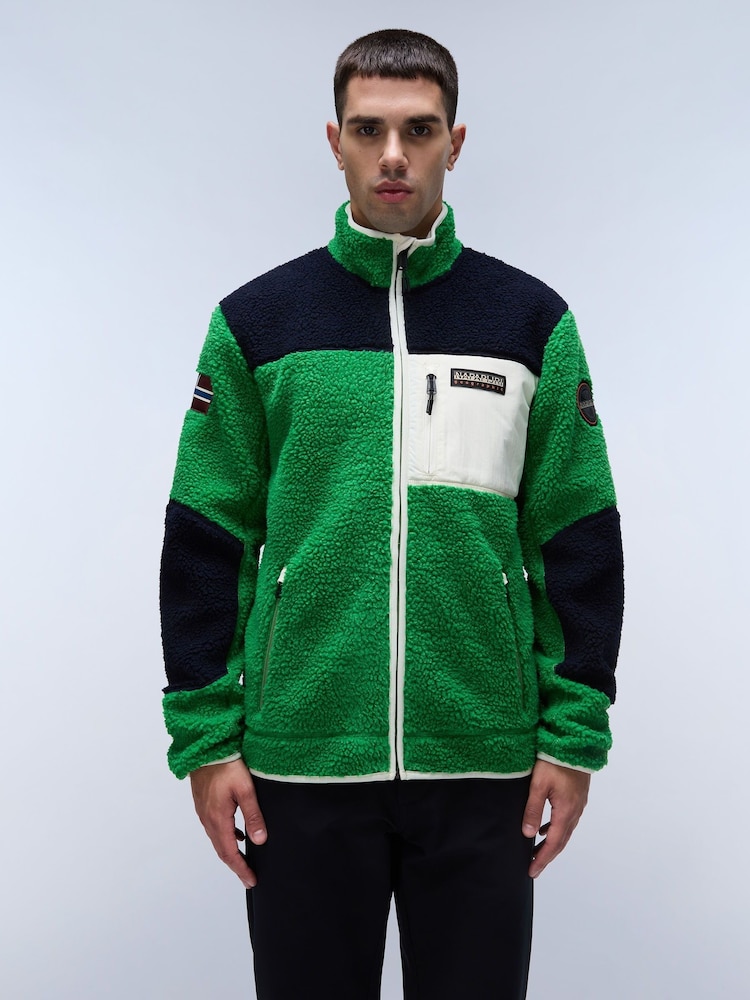 Napapijri Green Yupik Full-Zip Fleece - Image 1 of 7