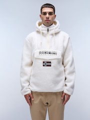 Napapijri Cream Burgee Fleece Hanorac cu glugă - Image 1 of 6