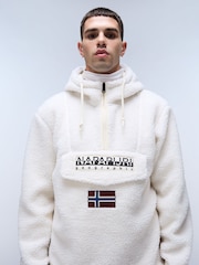Napapijri Cream Burgee Fleece Hanorac cu glugă - Image 3 of 6