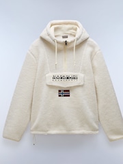 Napapijri Cream Burgee Fleece Hanorac cu glugă - Image 5 of 6