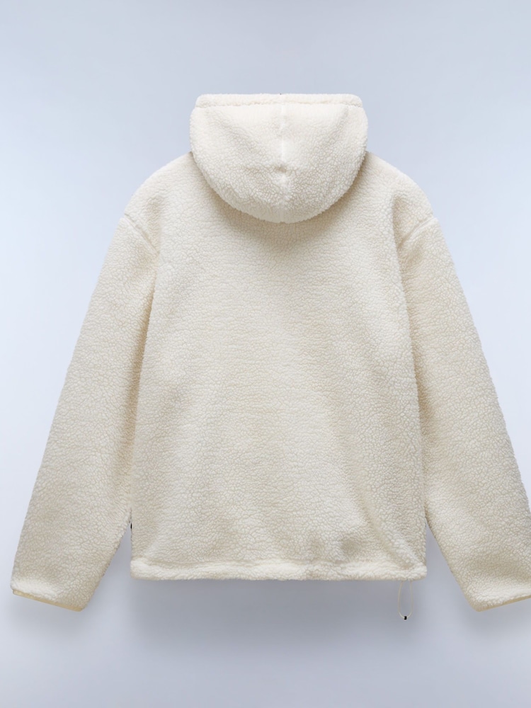 Napapijri Cream Burgee Fleece Hanorac cu glugă - Image 6 of 6
