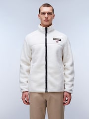 Napapijri Cream Tynik Full-Zip Fleece Hanorac cu glugă - Image 1 of 5