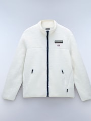 Napapijri Cream Tynik Full-Zip Fleece Hanorac cu glugă - Image 4 of 5