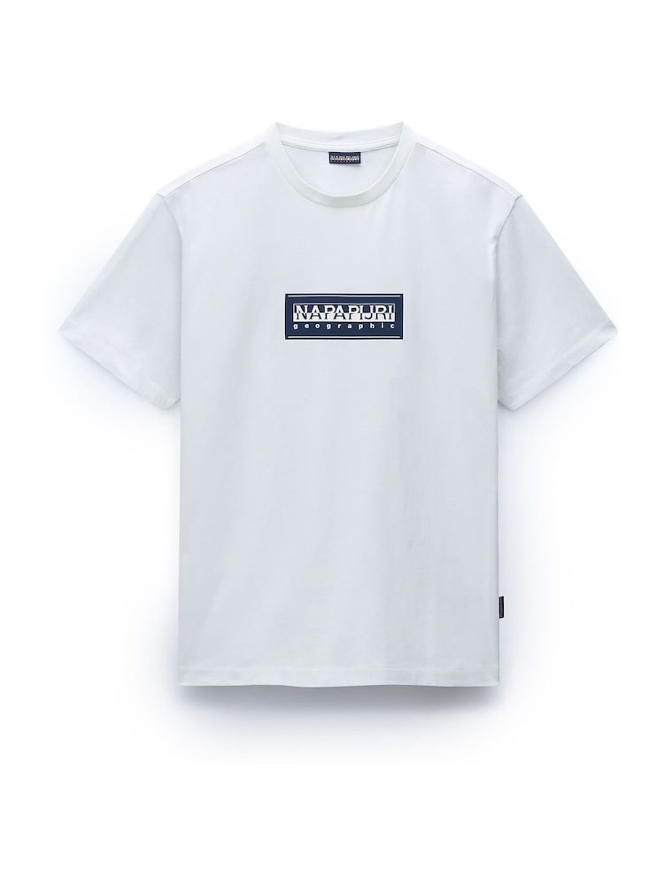 Napapijri 100% Cotton Box Mânecă scurtă Alb Tricou - Image 4 of 6