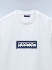Napapijri 100% Cotton Box Mânecă scurtă Alb Tricou - Image 6 of 6