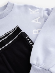 Baker by Ted Baker Blue Longline Logo Sweat Top and Leggings Set - Image 12 of 13