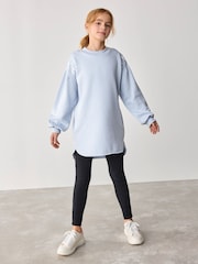 Baker by Ted Baker Blue Longline Logo Sweat Top and Leggings Set - Image 2 of 13