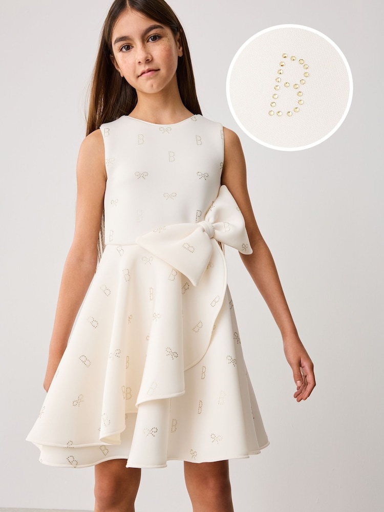 Baker by Ted Baker Bow Detail Embossed Scuba Dress - Bild 1 von 11