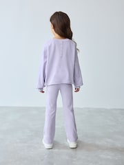 Baker by Ted Baker Blue Branded Sweat Top and Flare Set - Image 3 of 11