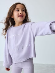Baker by Ted Baker Blue Branded Sweat Top and Flare Set - Image 5 of 11
