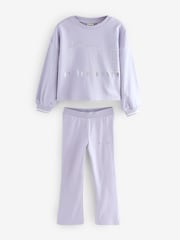 Baker by Ted Baker Blue Branded Sweat Top and Flare Set - Image 8 of 11
