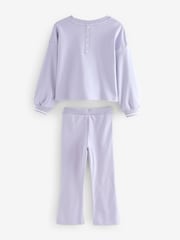 Baker by Ted Baker Blue Branded Sweat Top and Flare Set - Image 9 of 11