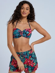 Animal Red Docks Printed Tie Front Womens Bikini Top - Image 1 of 9
