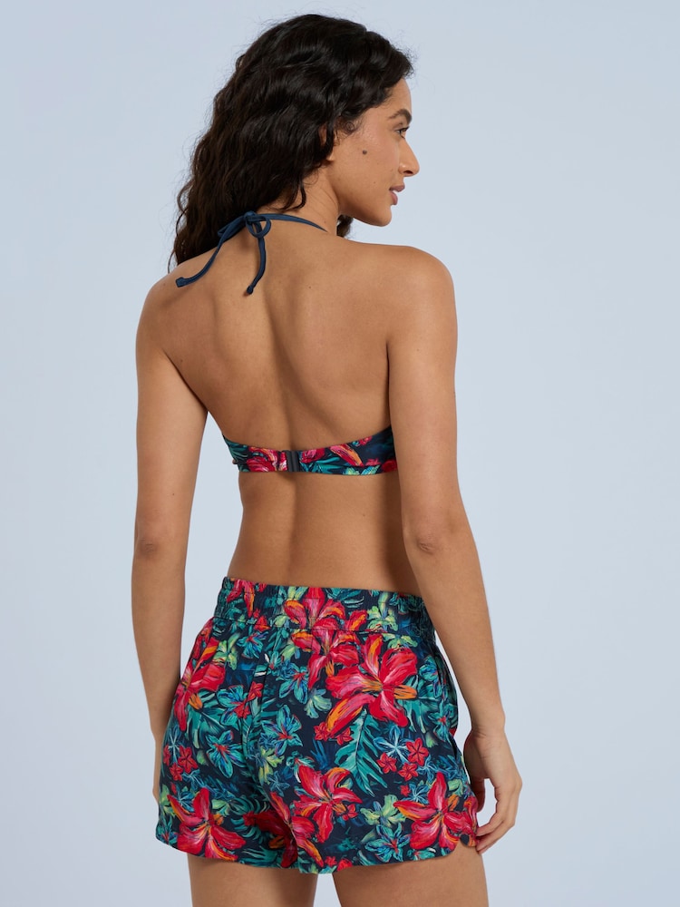 Animal Red Docks Printed Tie Front Womens Bikini Top - Image 2 of 9