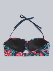 Animal Red Docks Printed Tie Front Womens Bikini Top - Image 6 of 9