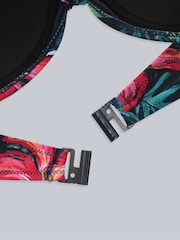 Animal Red Docks Printed Tie Front Womens Bikini Top - Image 9 of 9